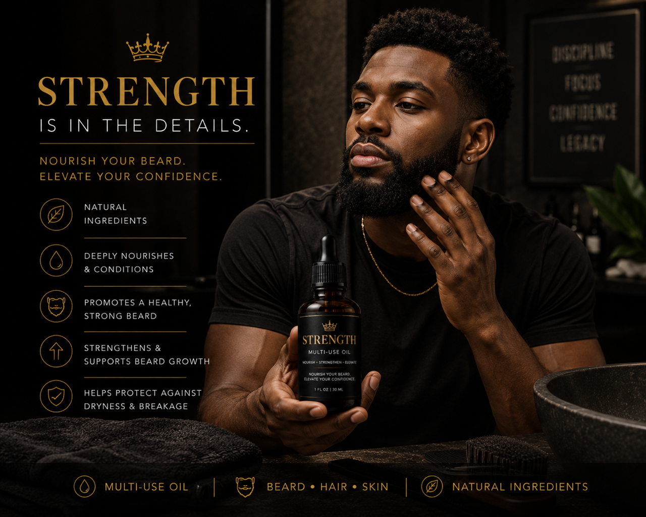 David's Crown - STRENGTH (Multi-Use Oil) - 1 oz.